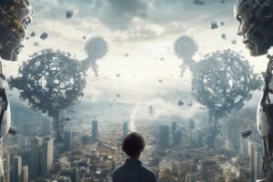 Inteligencia artificial y humanos trabajando juntos